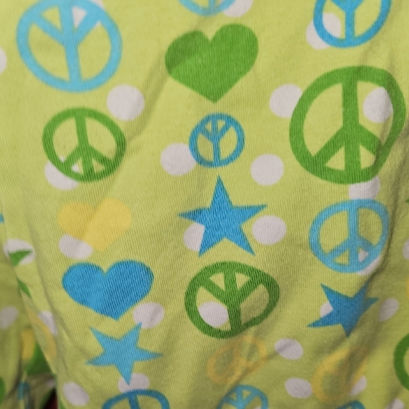 Okie Dokie Girls Colorful Peace Sign Capri Pajama Leggings Size 5 - Picture 4 of 5